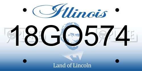 18GO574 Illinois License Plate