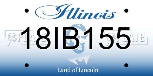 18IB155 Illinois License Plate