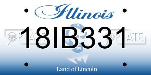 18IB331 Illinois License Plate