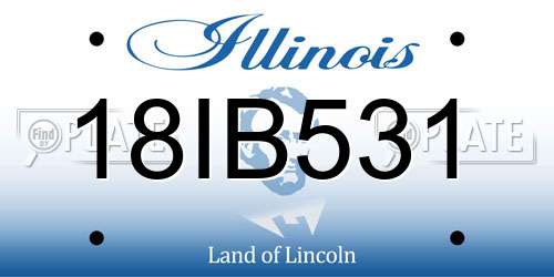 18IB531 Illinois License Plate