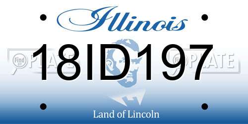 18ID197 Illinois License Plate