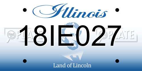 18IE027 Illinois License Plate