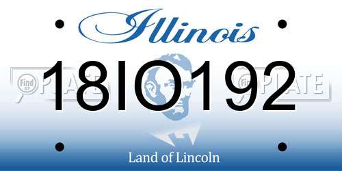 18IO192 Illinois License Plate