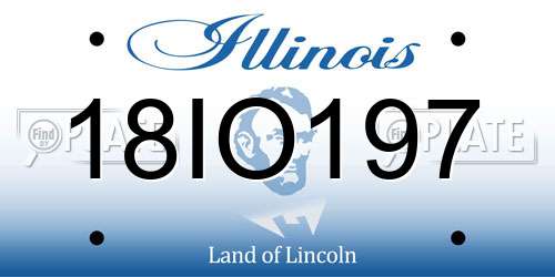 18IO197 Illinois License Plate