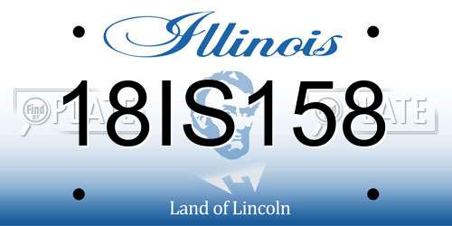 18IS158 Illinois License Plate