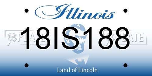 18IS188 Illinois License Plate