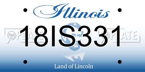 18IS331 Illinois License Plate
