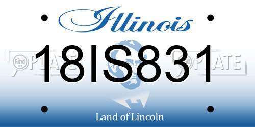 18IS831 Illinois License Plate