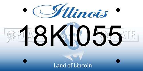 18KI055 Illinois License Plate