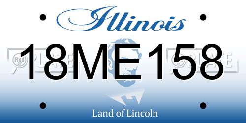 18ME158 Illinois License Plate