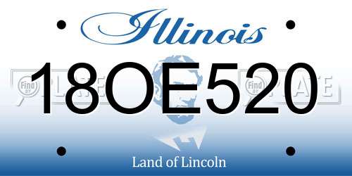 18OE520 Illinois License Plate