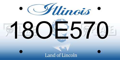 18OE570 Illinois License Plate