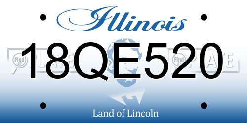 18QE520 Illinois License Plate