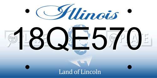 18QE570 Illinois License Plate