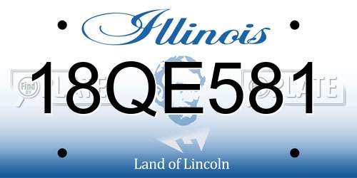 18QE581 Illinois License Plate