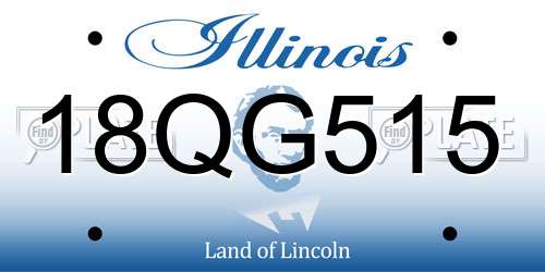 18QG515 Illinois License Plate