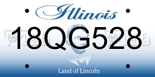 18QG528 Illinois License Plate