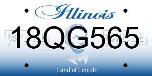18QG565 Illinois License Plate