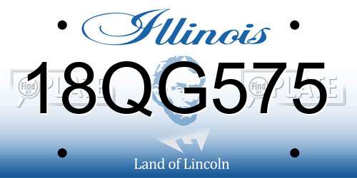 18QG575 Illinois License Plate