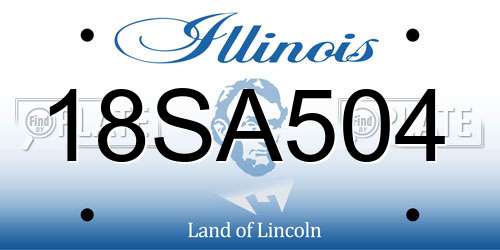 18SA504 Illinois License Plate