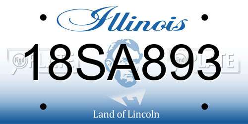 18SA893 Illinois License Plate