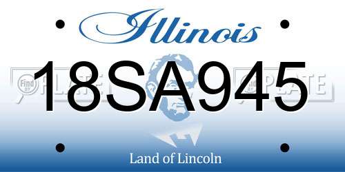 18SA945 Illinois License Plate