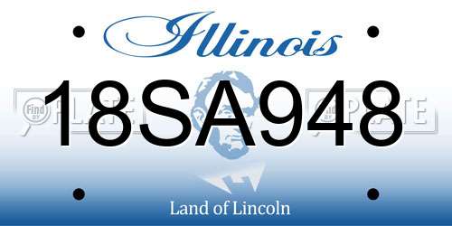 18SA948 Illinois License Plate