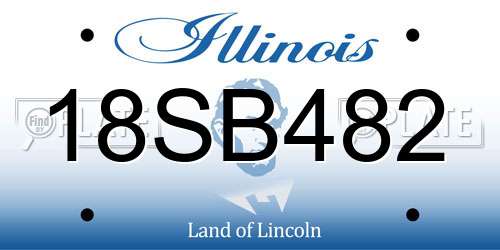 18SB482 Illinois License Plate