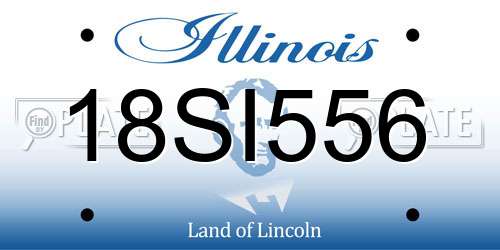 18SI556 Illinois License Plate