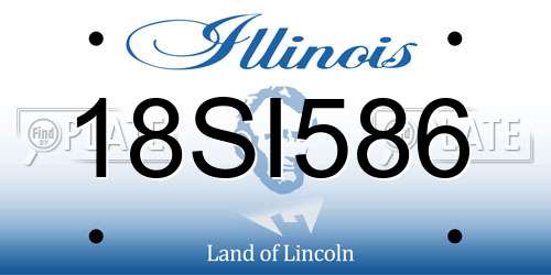 18SI586 Illinois License Plate