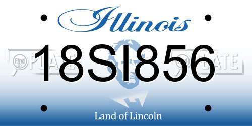 18SI856 Illinois License Plate