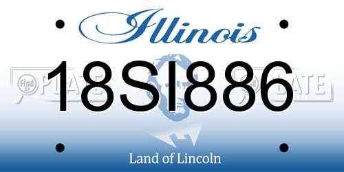18SI886 Illinois License Plate