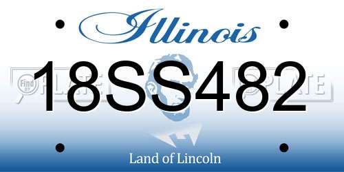 18SS482 Illinois License Plate