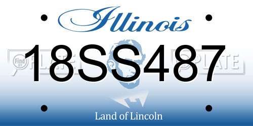 18SS487 Illinois License Plate