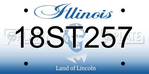 18ST257 Illinois License Plate