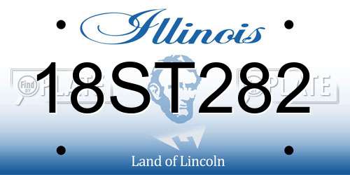 18ST282 Illinois License Plate