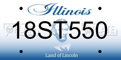 18ST550 Illinois License Plate