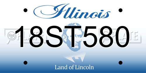 18ST580 Illinois License Plate