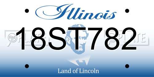 18ST782 Illinois License Plate