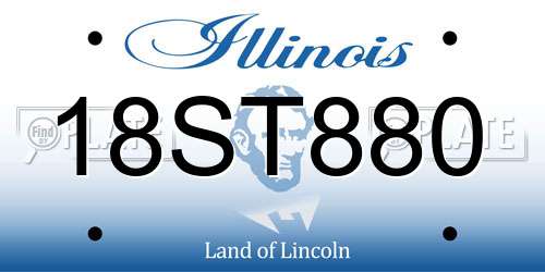 18ST880 Illinois License Plate
