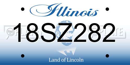 18SZ282 Illinois License Plate