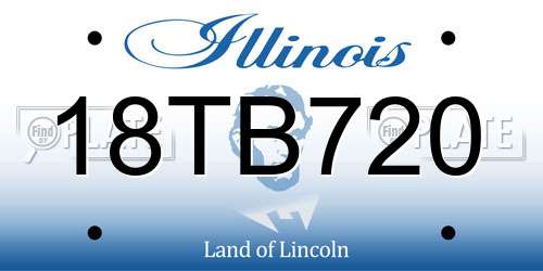 18TB720 Illinois License Plate