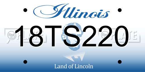 18TS220 Illinois License Plate