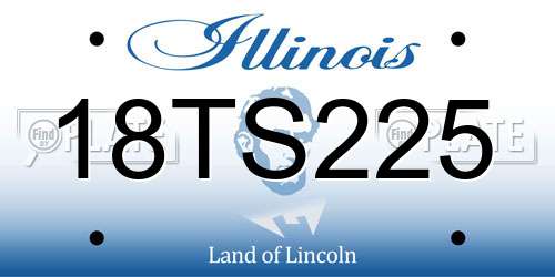 18TS225 Illinois License Plate
