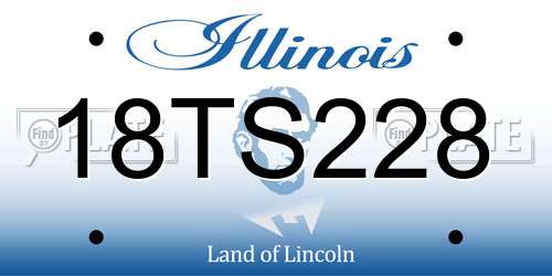 18TS228 Illinois License Plate