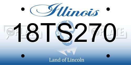 18TS270 Illinois License Plate