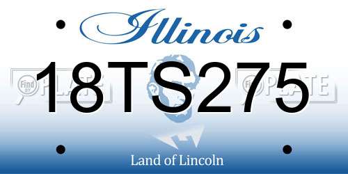 18TS275 Illinois License Plate