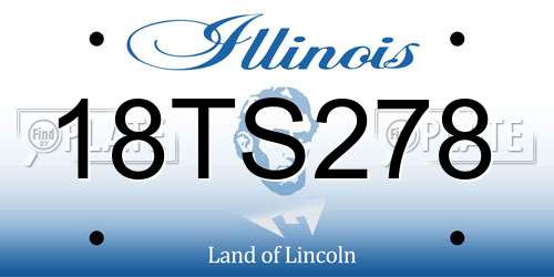 18TS278 Illinois License Plate