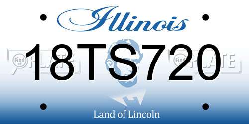 18TS720 Illinois License Plate