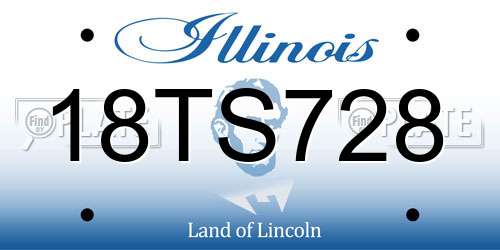 18TS728 Illinois License Plate